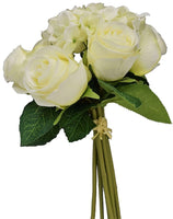 Rose / Hydrangea Bundle x 10 - Cream SB55798-049