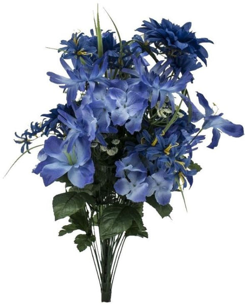 Dahlia / Hibiscus / Hydrangea / Mum Mixed Bush x 36 - Blue Combo SB781067-032