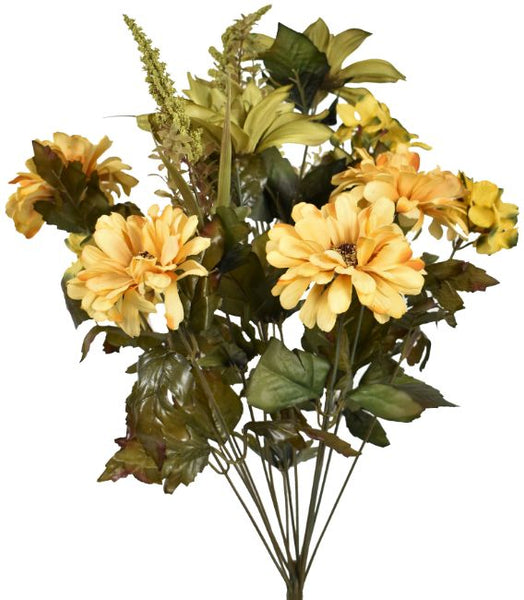 Dahlia / Zinnia / Hydrangea Mixed Bush 15 - Yellow Combo SB7708-126