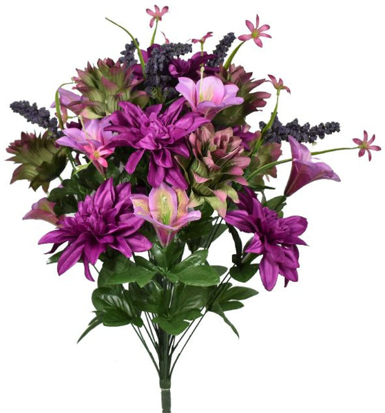 Dahlia / Pineapple Flower / Tiger Lily Bush x 28 - Purple SB55826-007