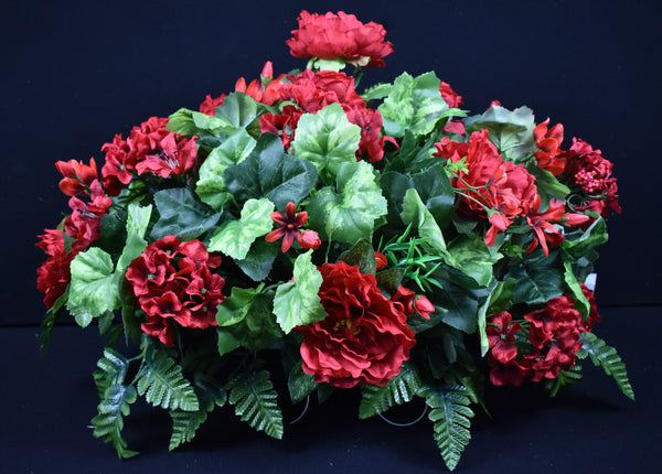 Red Peony Rose Hydrangea & Fillers - H-201