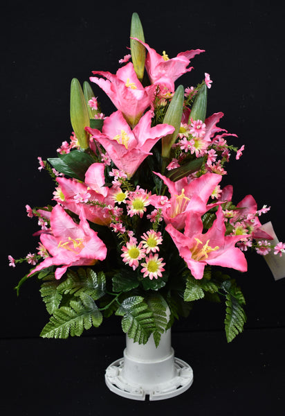 Pink Large Lily Daisy & Fillers - V-125