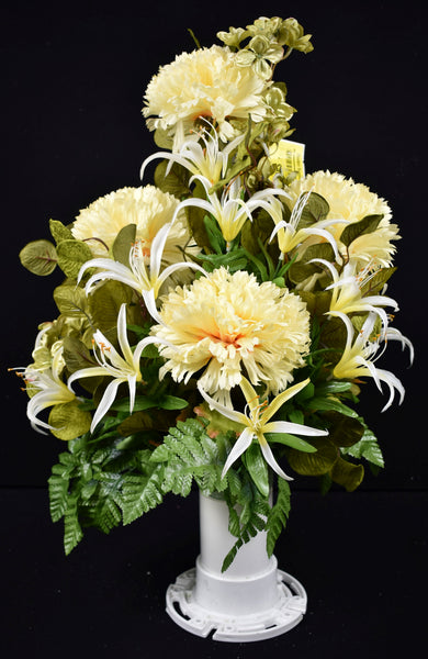 flower vase for money plant Cream Large Mum Spider Filler Money Plant & Fillers
