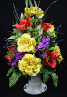 Mustard Purple Red Peony Lily Hydrangea & Fillers - V-140