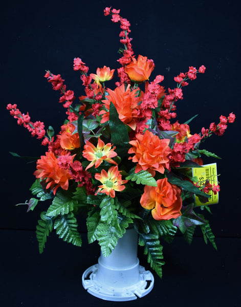 Orange Red Rose Pineapple Flower  & Fillers - V-149