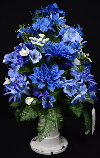 Blue Periwinkle Mix Dahlia Hydrangea Hibiscus & Fillers - V-162