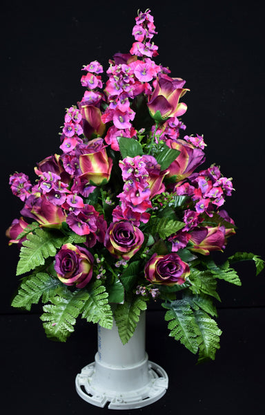 Purple Beauty Rose Bells of Ireland & Fillers - V-166