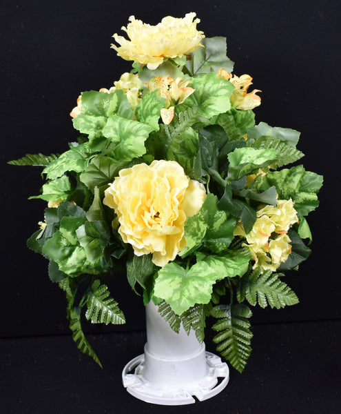 Yellow Hydrangea Peony Lily Greenery - V-171