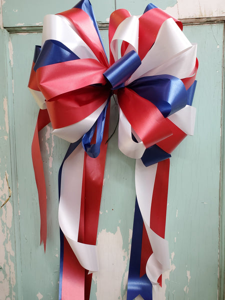 Large Patriotic Red, White, & Blue Bow - 10 Yards